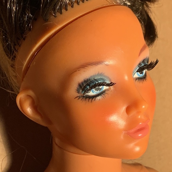 Rare Vintage IDEAL TUESDAY TAYLOR DOLL (?) Blonde/Black Hair Head w defects!🚩 - Picture 7 of 17